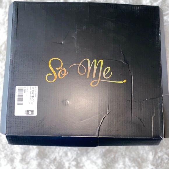 So Me ladies Platform Heels size 7.5 black embellished NEW - Picture 6 of 6